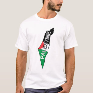 T-shirt Libérez la Palestine Drapeau sur la carte Palestin