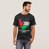 T-shirt Libérez la Palestine MAINTENANT ! (Devant entier)