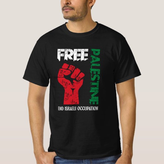 T-shirt Libérez la Palestine - Mettre fin à l'occupation i (Devant)