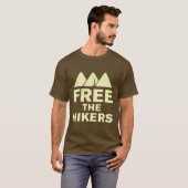 T-shirt Libérez la pièce en t de randonneurs (Devant entier)