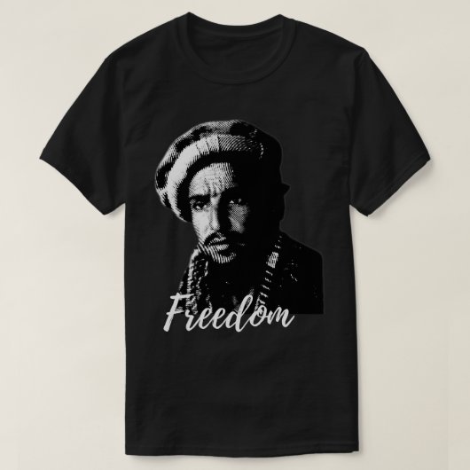 T-shirt Libérez l'Afghanistan Freedom Fighter Massoud Afgh (Design devant)