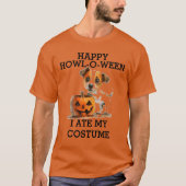 T-shirt Libérez le côté éffrayant drôle chien Halloween (Devant)