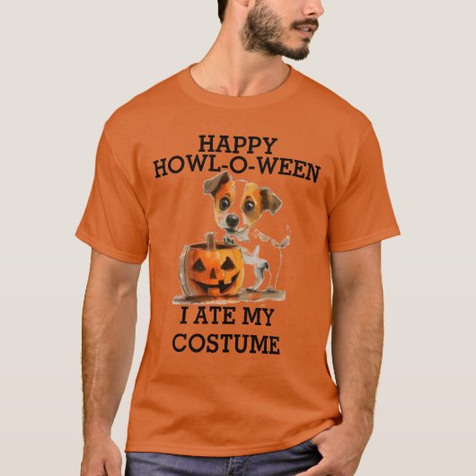 T-shirt Libérez le côté éffrayant drôle chien Halloween (Devant)