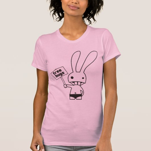 T-shirt libérez le lapin d'étreintes (Devant)