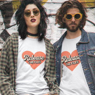 T-shirt Libérez les fichiers, la conspiration drôle d'Epst