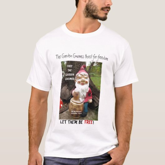 T-shirt Libérez les gnomes de jardin (Devant)