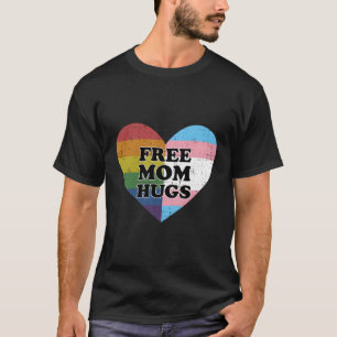 T-shirt Libérez Maman Embrasse Avec Arc En Ciel Et Drapeau
