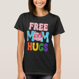 T-shirt Libérez Maman Hugs Cat LGBT Mois Gay pride