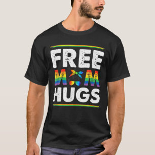 T-shirt Libérez Maman Hugs Messy Bun Rainbow LGBT Pride Mo