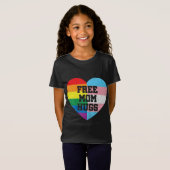 T-Shirt Libérez Maman Hugues Gay pride Transgender Rainbow (Devant entier)