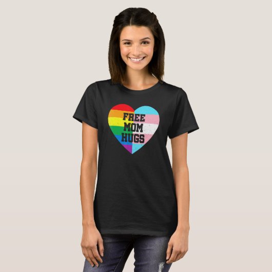 T-shirt Libérez Maman Hugues Gay pride Transgenre Arc-en-c (Devant entier)