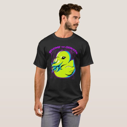 T-shirt Libérez Quacken Rubber Duck Cryptid Kraken Tee (Devant entier)