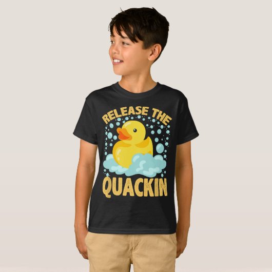 T-shirt Libérez Quackin Rubber Ducky T Duck lover (Devant entier)
