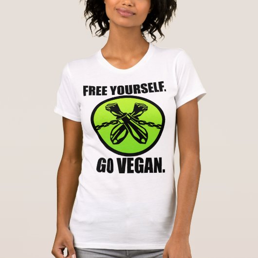 T-shirt Libérez-vous. Vont le végétalien ! (Devant)