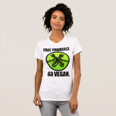 T-shirt Libérez-vous. Vont le végétalien ! (Devant entier)
