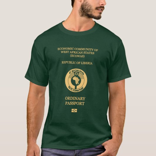 T-shirt Liberia passport (Devant)