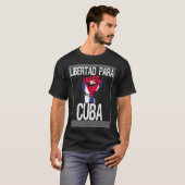 T-shirt Libertad Para Cuba SOS Cuban Pro Freedom Movement (Devant entier)