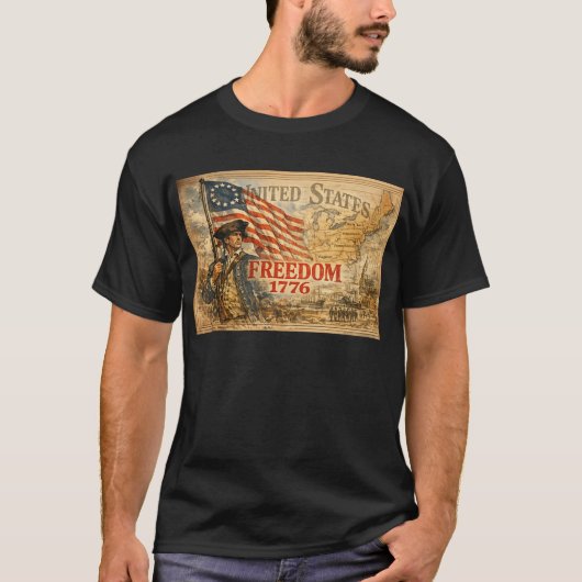 T-shirt liberté 1776 (Devant)