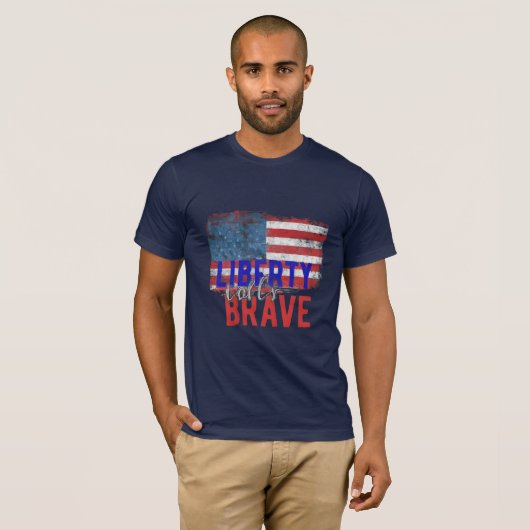 T-shirt Liberté appelle courageux (Devant entier)
