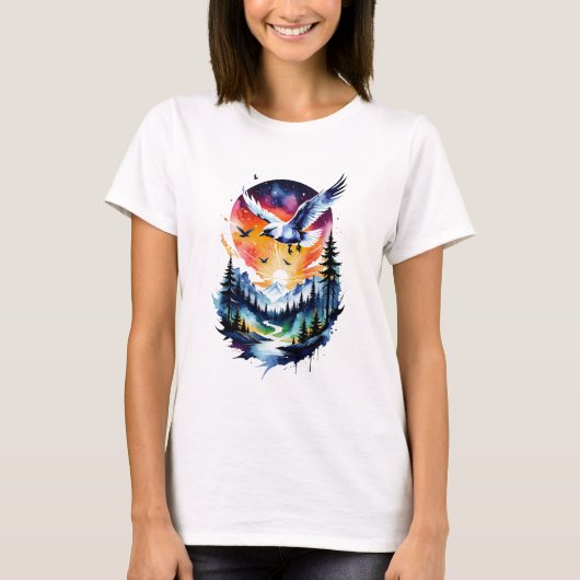 T-shirt Liberté de l'aquarelle (Devant)