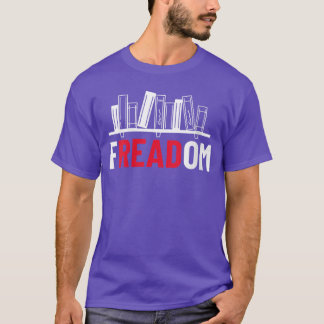 T-shirt Liberté de lecture féminine Je lis des livres inte