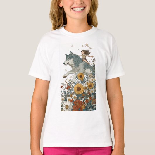 T-shirt Liberté de loup féroce (Devant)