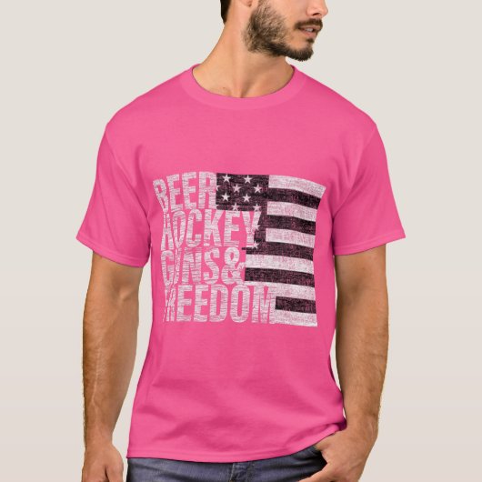 T-shirt Liberté des armes de hockey sur bière (Devant)