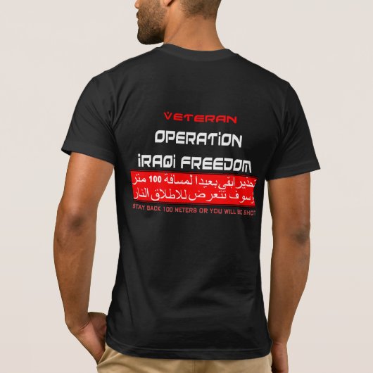 T-shirt Liberté d'Irakien d'opération (Dos)