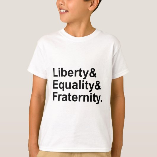 T-shirt Liberté Égalité Fraternité devise de la République (Devant)