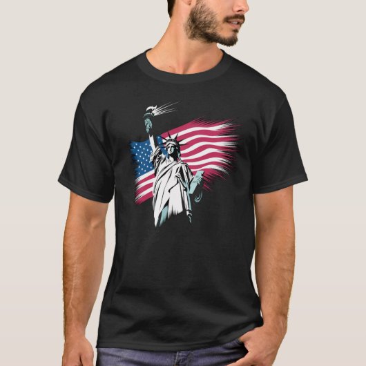 T-shirt Liberté et liberté : American Independence Pride (Devant)