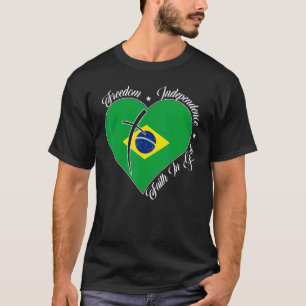 T-shirt Liberté Foi Indépendance En Dieu Christian Brazi