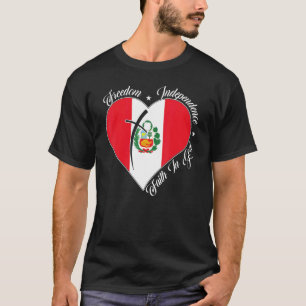 T-shirt Liberté Indépendance Foi En Dieu Christian Pérou