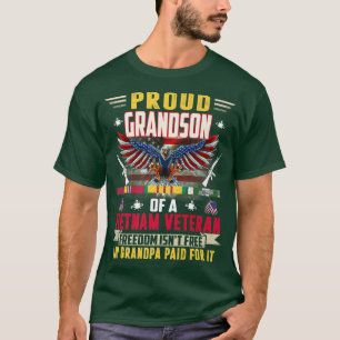 T-shirt Liberté N'Est Pas Libre Fière Grand-Fils D'Un vété