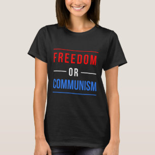 T-shirt Liberté Ou Communisme Drôle Élection 2024 Trump Vs