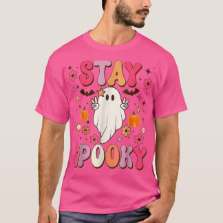 T-shirt Liberté Restez Éffrayant Cute Halloween Ghost Bats