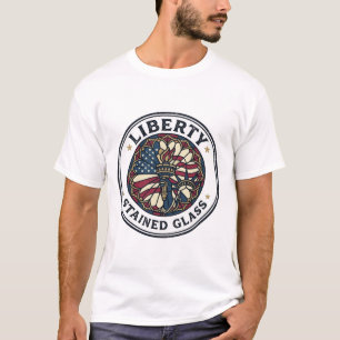 T-shirt Liberté Verre Patriote Patriote Verre Coloré
