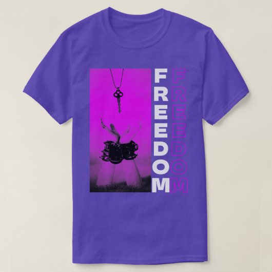 T-shirt Liberté violette (Design devant)