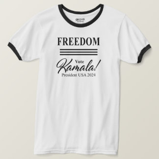 T-shirt LIBERTÉ vote Kamala Harris pour le président 2024 