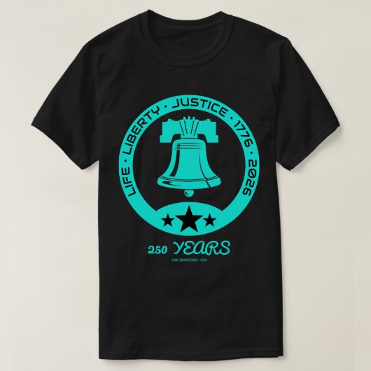 T-shirt Liberty Bell 250-Year Emblem, 1776–2026 Edition US (Design devant)