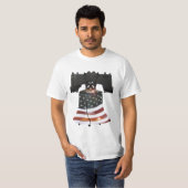 T-shirt Liberty Bell avec drapeau américain (Devant entier)