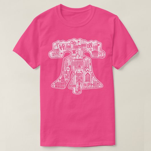 T-shirt Liberty Bell Philly City Skyline Philadelphie Art (Design devant)
