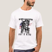 T-shirt Liberty Bust with Grunge Flag Art (Devant)