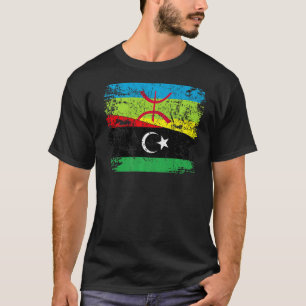 T-shirt Libiyan Roots Semi Amazigh Drapeau Fière Libiyans