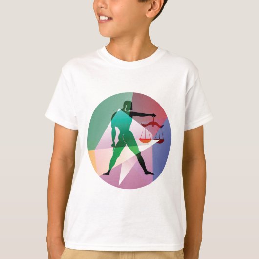 T-shirt libra abstraite (Devant)