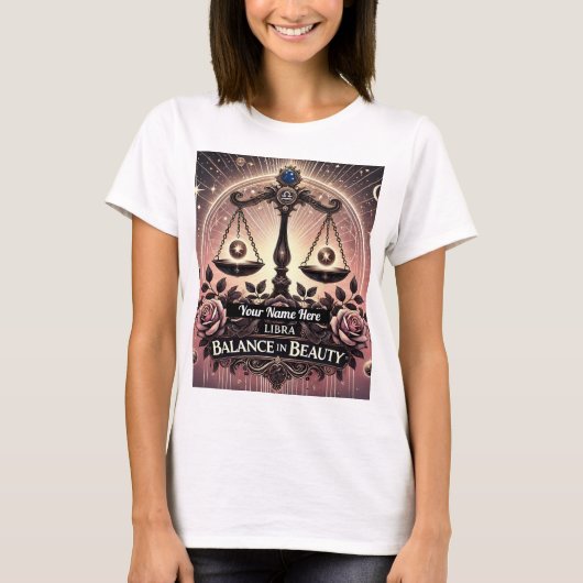 T-shirt Libra "Balance in Beauty" (Devant)