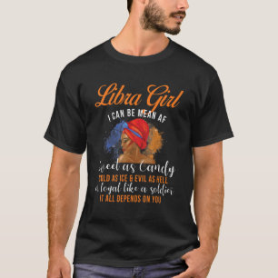 T-shirt Libra Girl Anniversaire Zodiac Signal Horoscope As