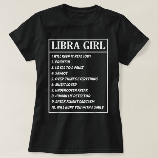 T-shirt Libra Girl For Women (Design devant)