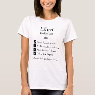 T-shirt Libra - Liste des tâches