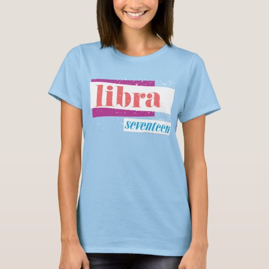 T-shirt Libra rose (Devant)