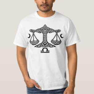 T-shirt Libra Sceau de la Lune Celtique Encre BurnsInHel